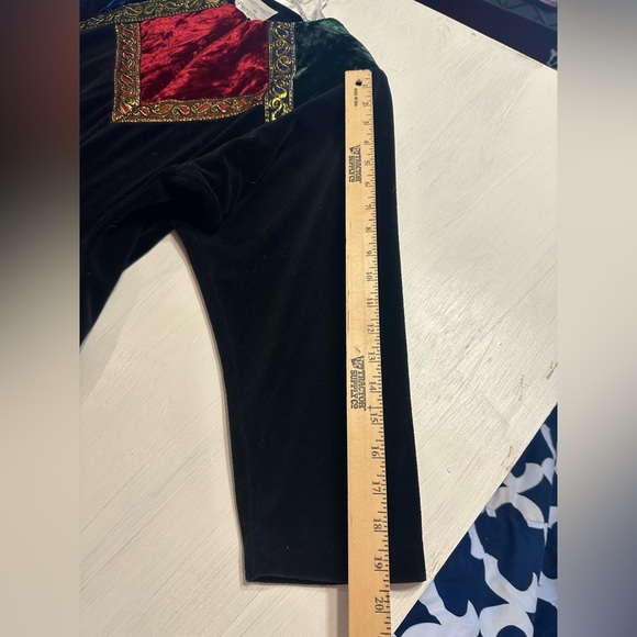 Vintage Kathleen Usherwood for Periphery Velvet Maxi Dress M USA Boho Glam - Picture 6 of 10